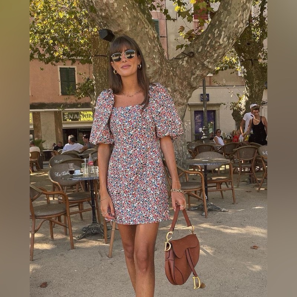 Sézane Alexandra Dress Mini Dress in Mini Fleurs